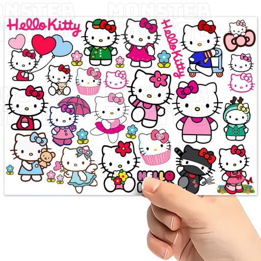 UMÝVAJÚCE DOČASNÉ TETOVANIE PRE DETI HELLO KITTY ORIGINÁLNE DIZAJNY