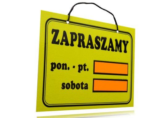 INFORMAČNÁ TABUĽA OTVÁRACIE HODINY TABUĽKA FV