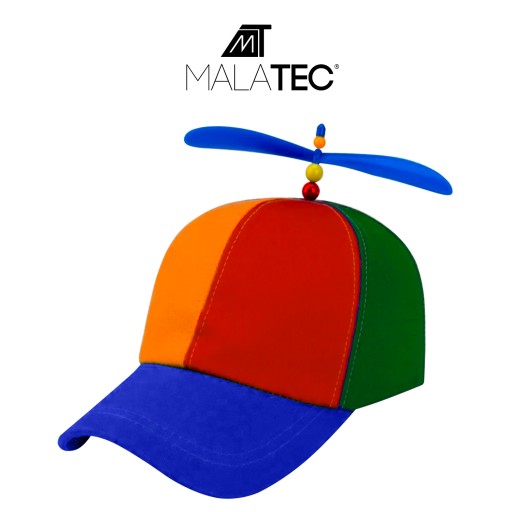 Čiapka s vrtuľou Rainbow Baseball Head Windmill Summer with Propeller