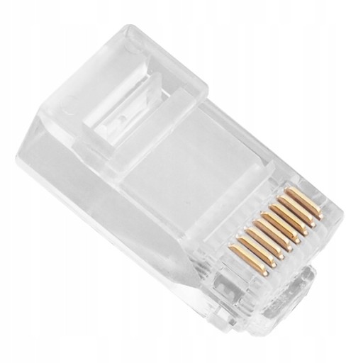 Zástrčka pre kábel RJ-45 CAT.6, priechodka drôtu, 10 kusov