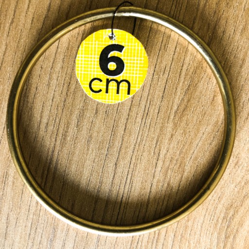 ZLATÁ kruhová obruč pre lapače snov a makramé 6 cm