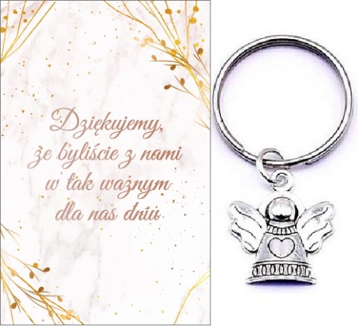 ĎAKUJEME HOSTOM DARČEK SVADOBNÝ ANJEL KĽÚČOVKA SPOMIENKY