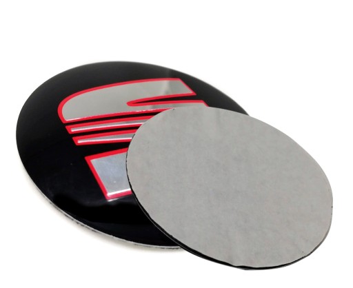 Konvexná hliníková nálepka, náhrada za Seat 56mm