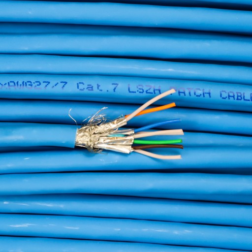 Telegartner ethernetový kábel cat7 modrý S/FTP 1m