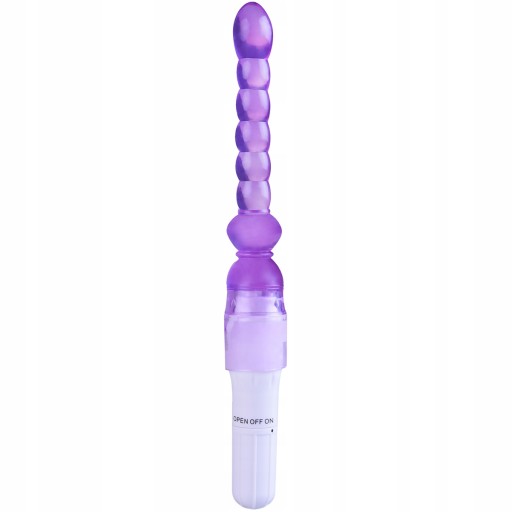 JEMNÝ TENKÝ ANÁLNY GÉLOVÝ VIBRÁTOR S GUĽAČKAMI