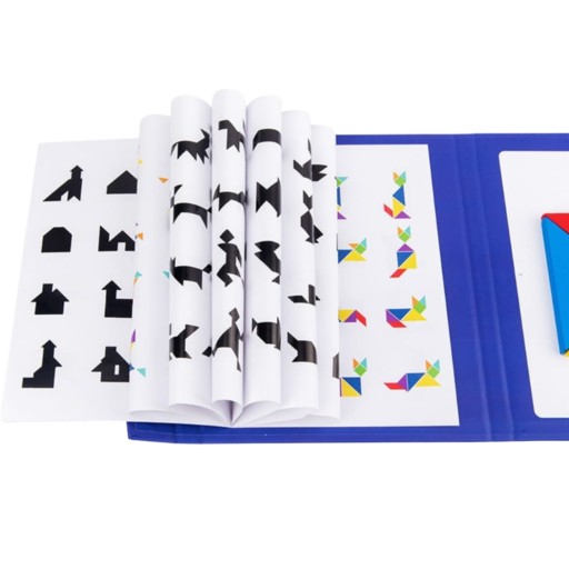 TANGRAMOVÉ MAGNETICKÉ BLOKY DREVENÉ PUZZZLE XL