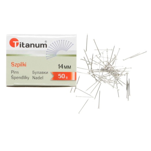 Krajčírske špendlíky, krátke, 14mm, 50g, titánové