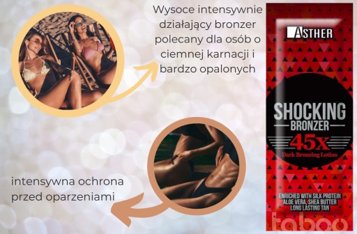ASTHER SHOCKING BRONZER 45X na opaľovanie v soláriu