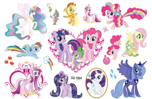 Odnímateľné tetovanie pre deti PONY HORSES CG084