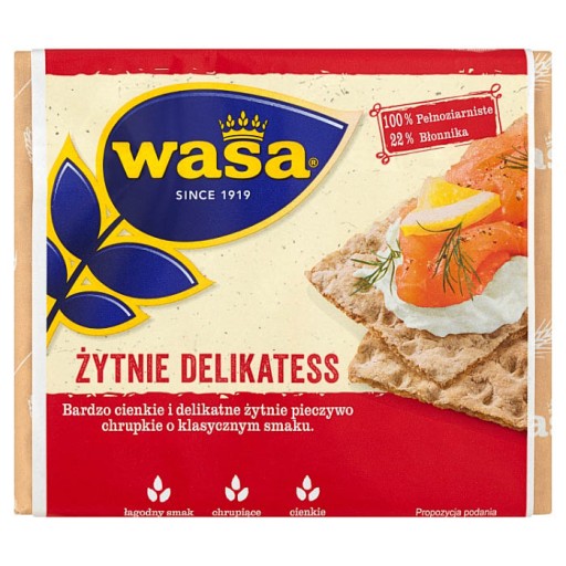 Wasa Delikatess Ražný chrumkavý chlieb 210 g