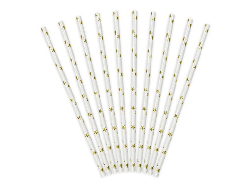PAPIEROVÉ SLAMKY Zlaté hviezdy 10 ks 19,5 cm