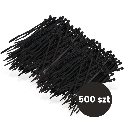500x sťahovacie pásky Káblové pásky Zipsy 2,5 x 120 mm Silné UV sťahovacie pásky