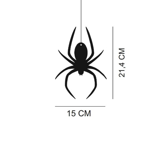 Prívesky banner HALLOWEEN SPIDERS, čierne, 4 VEĽKÉ KS