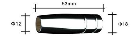 Plynová tryska Plášť pre držiak MB-15 TW15 Migomat 1 ks