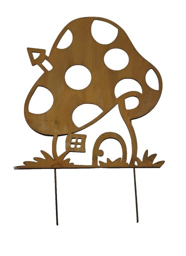 Gnomes' House Decoration Záhradná dekorácia A-board Sign Corten Effect Large