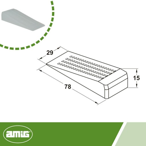 ZÁMKA DVERÍ KLINOVÉ STOPKY Bezfarebné 78x29x15mm x2