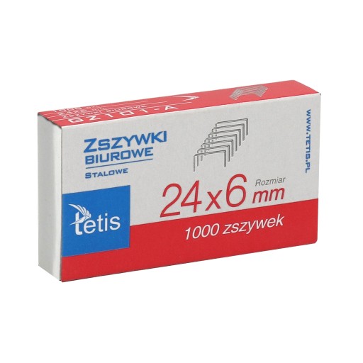 24/6 zinkové sponky (1000) Tetis