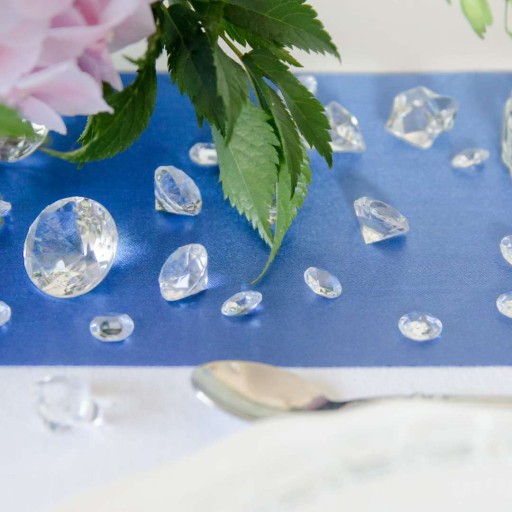 DIAMANTY CLEAR kryštály dekorácia na stôl svadobná KOMUNION 12mm 100 ks