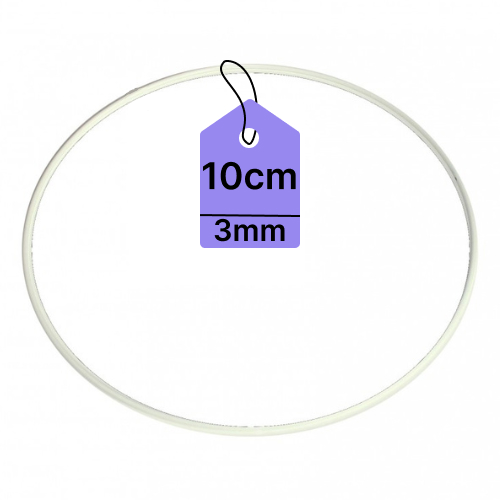 KOVOVÝ Prsteň PRE LAVAČOV SNÍV Prsteň MACRAME BIELY 10CM