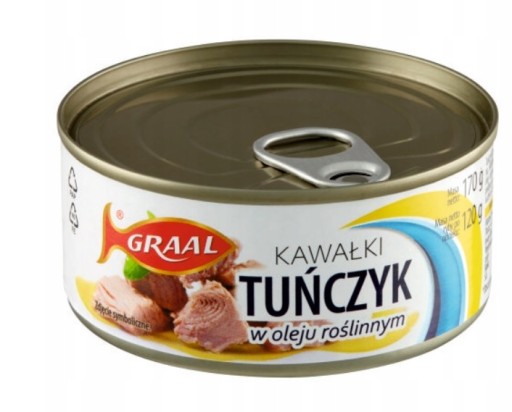 1x 170g GRAAL Kúsky tuniaka v rastlinnom oleji
