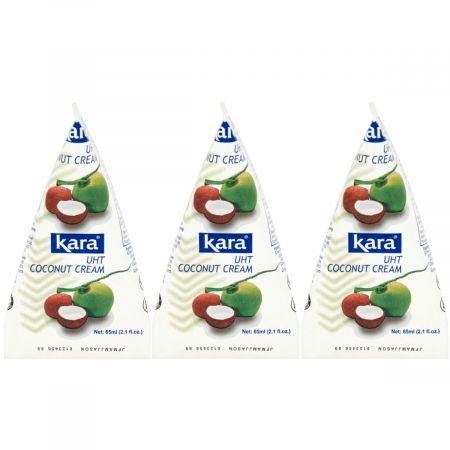 Kara UHT súprava kokosového krému 3 x 65 ml