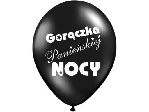 Gumený balón Bachelorette Night Fever, čierny, 12 cm