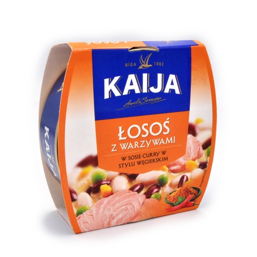 Losos so zeleninou v kari omáčke 220 g Kaija
