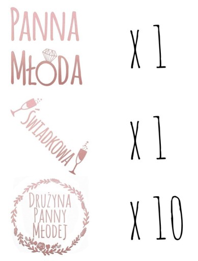 Sada umývateľných tetovačiek na slepačiu párty