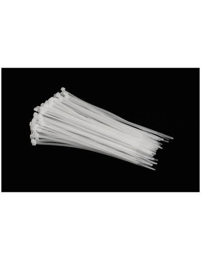 Sťahovacie pásky 3,6x200mm Biele 100 ks