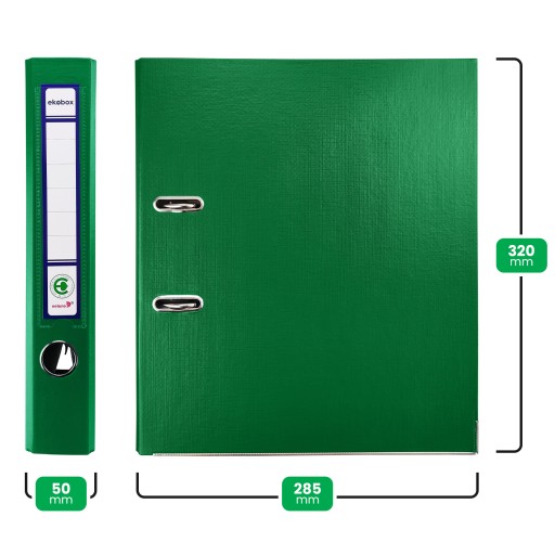 RUŽOVÝ A4 úzky zakladač s pákou, 2 krúžky EKOBOX ruže 50mm