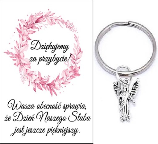 ĎAKUJEME HOSTOM DARČEK SVADOBNÝ ANJEL KĽÚČOVKA SPOMIENKY