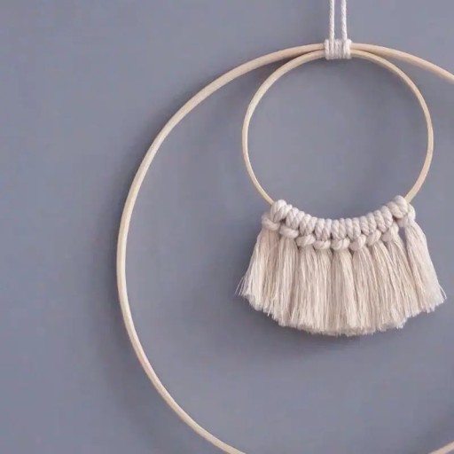 Sada drevených obrúčok pre macrame lapač snov DREVENÝ PRSTEŇ 12 ks