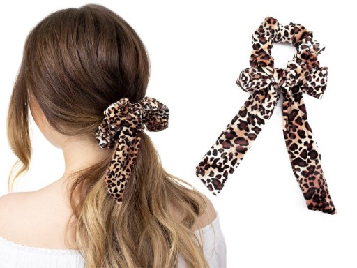 HAIR RUB, šatka SCRUNCHIES, leopardí pás