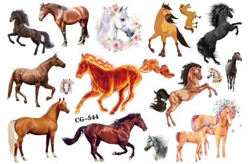 Odnímateľné tetovanie pre deti HORSES CG544