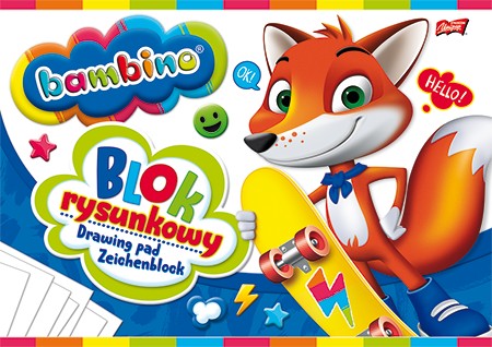 Školská podložka na kreslenie biela A4 20 listov Bambino