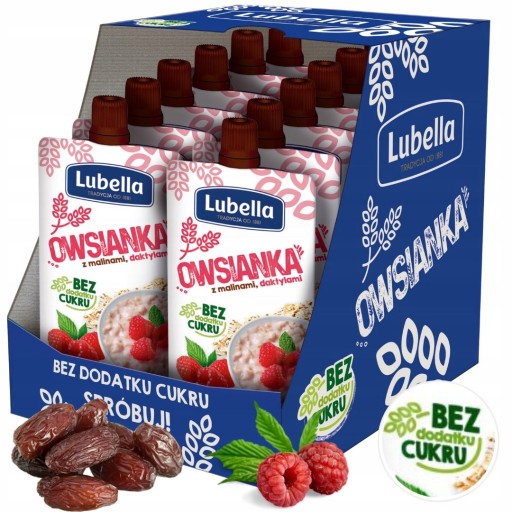 Lubella Ovsené vločky s malinami a datľami 100 g