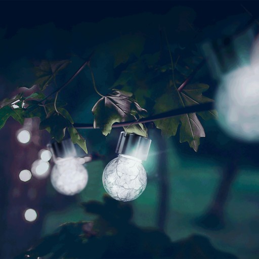 SOLÁRNA LED ZÁHRADNÁ LAMPA ZÁVISNÁ GUĽA 6500K