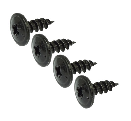 Tvrdené skrutky do dreva 4,0 x 16 mm, čierne pozinkované