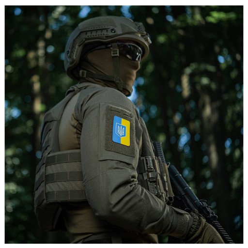 VELCRO NÁŠIVKA UKRAINE FLAG VERTIKÁLNY PLÁŠŤ M-TAC FLUORESCENT