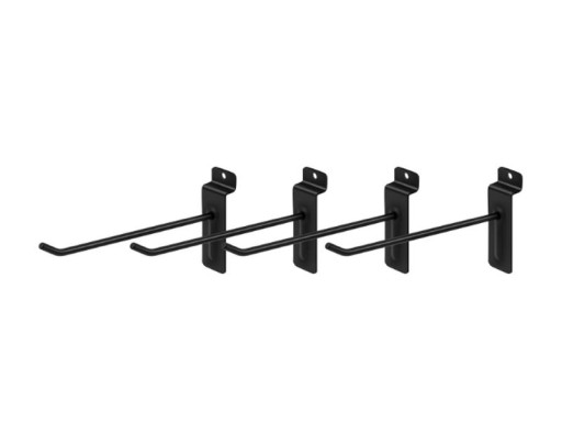 JEDNOHÁKOVÝ PRIESTOR OBCHODU SLATWALL ČIERNA 10cm PRE FRÉZOVANÉ PANELY