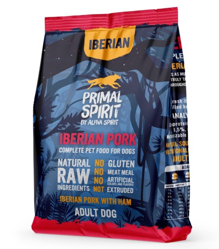 PRIMAL SPIRIT Iberian Bravčové 1kg Suché krmivo pre psov