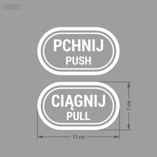 Samolepky Push Pull Push Pull 7x12