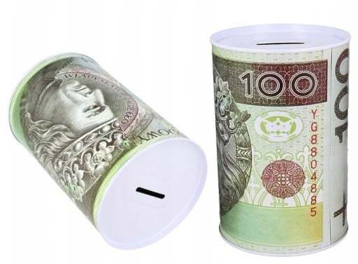 M METAL CAN PRASIATKA NOMINÁLNA MINCE MINCE PENIAZE BANKOVKA 100 PLN