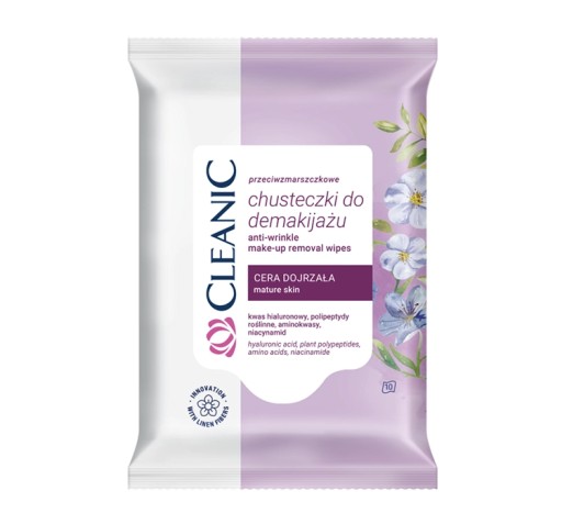 CLEANIC Cleanic odličovacie obrúsky Pre zrelú pleť 10 ks.