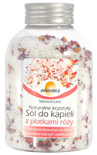 Kryštálová kúpeľová soľ okvetné lístky ruží 500g