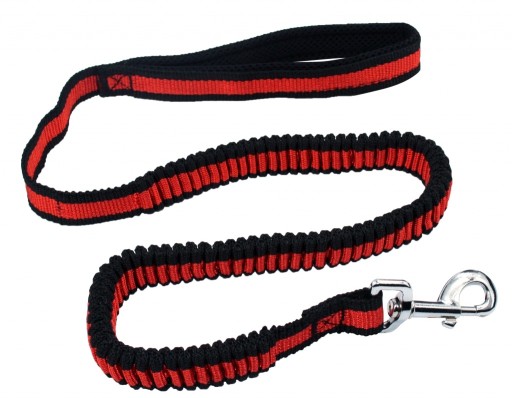 Nylonové vodítko BUNGEE Pet Nova tlmiace nárazy, červené