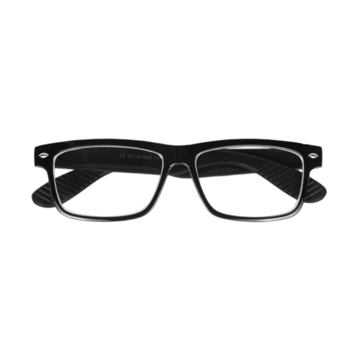 Klasické okuliare Nerd Women Men Blue Control Filter Čierne číre okuliare