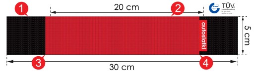 Samostatný suchý zips - Držiak na suchý zips do kufra - 30 cm