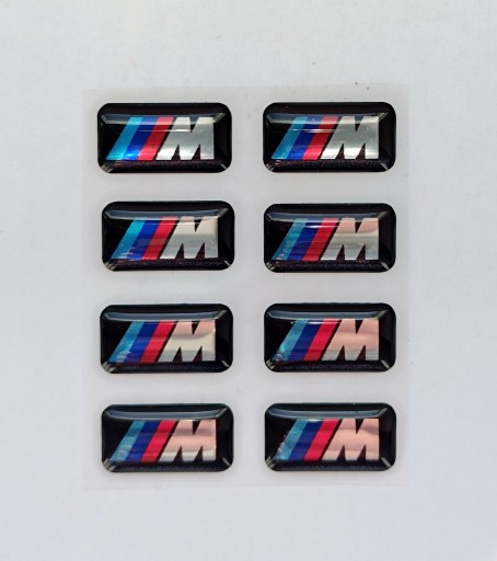 3D nálepka emblém MP BMW balík veniec, volant, gombík kokpitu 1 ks.