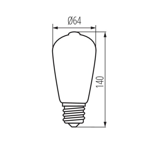 KANLUX dekoratívna LED žiarovka E27 s veľkým závitom ST64 7W=60W neutrálna